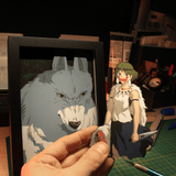 Dioramax - Cadre lumineux Mononoke| Déco Gamingroom | Tableau Mononoke | Affiche jeux vidéo | Idée cadeau gamer