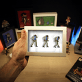 Dioramax - Cadre lumineux LED Moonwalker | Déco Gaming-room | Tableau lumineux | Affiche jeux vidéo | Idée cadeau gamer | Retro-gaming
