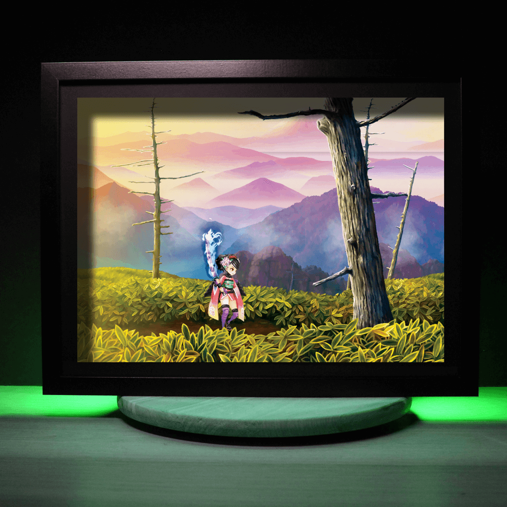 Dioramax - Cadre lumineux LED Muramasa | Déco Gaming-room | Tableau lumineux | Affiche jeux vidéo | Idée cadeau gamer | Retro-gaming