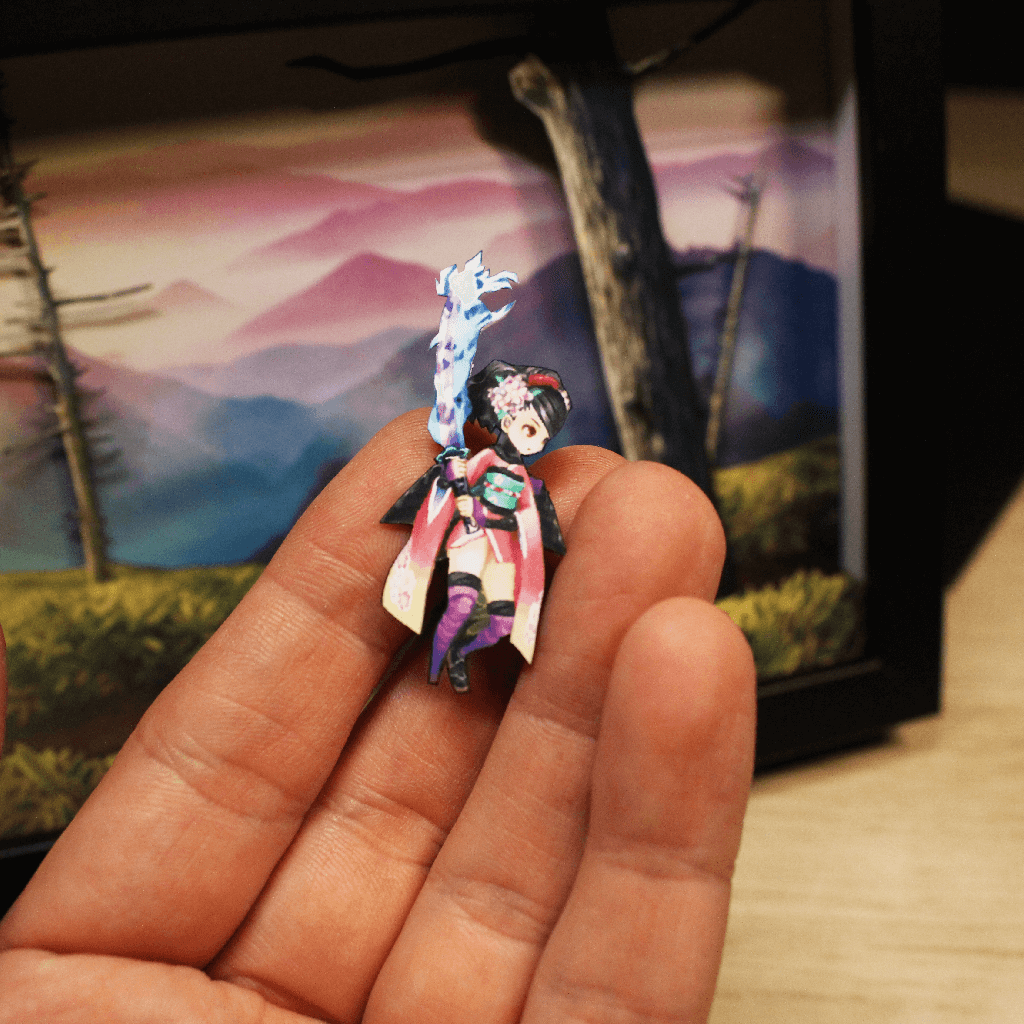 Dioramax - Cadre lumineux LED Muramasa | Déco Gaming-room | Tableau lumineux | Affiche jeux vidéo | Idée cadeau gamer | Retro-gaming