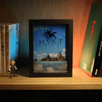 Dioramax - Cadre lumineux LED Myst | Déco Gaming-room | Tableau lumineux | Affiche jeux vidéo | Idée cadeau gamer | Retro-gaming
