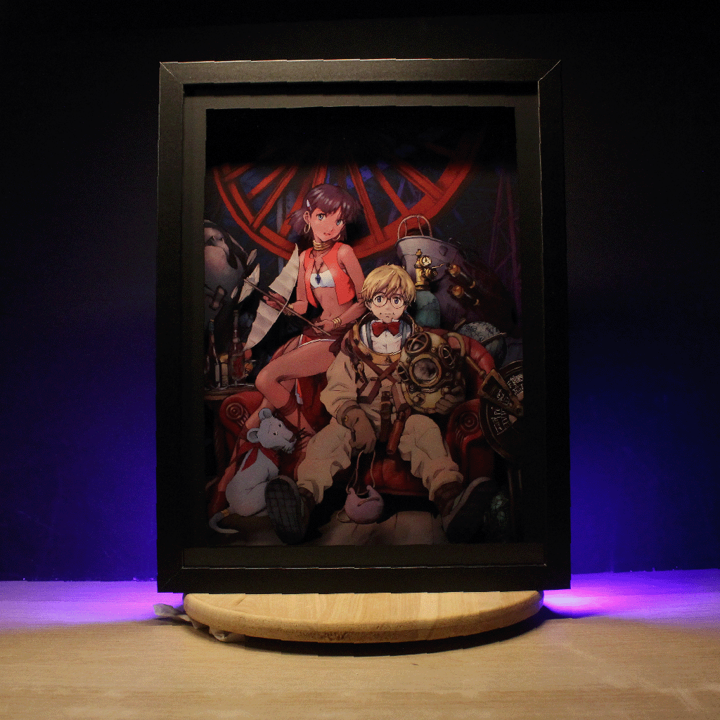 Dioramax - Cadre lumineux LED Nadia | Déco Gaming-room | Tableau lumineux | Affiche jeux vidéo | Idée cadeau gamer | Retro-gaming