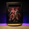 Dioramax - Cadre lumineux LED Nadia | Déco Gaming-room | Tableau lumineux | Affiche jeux vidéo | Idée cadeau gamer | Retro-gaming