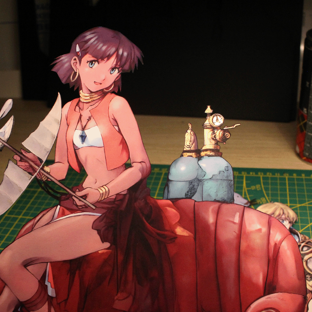 Dioramax - Cadre lumineux LED Nadia | Déco Gaming-room | Tableau lumineux | Affiche jeux vidéo | Idée cadeau gamer | Retro-gaming
