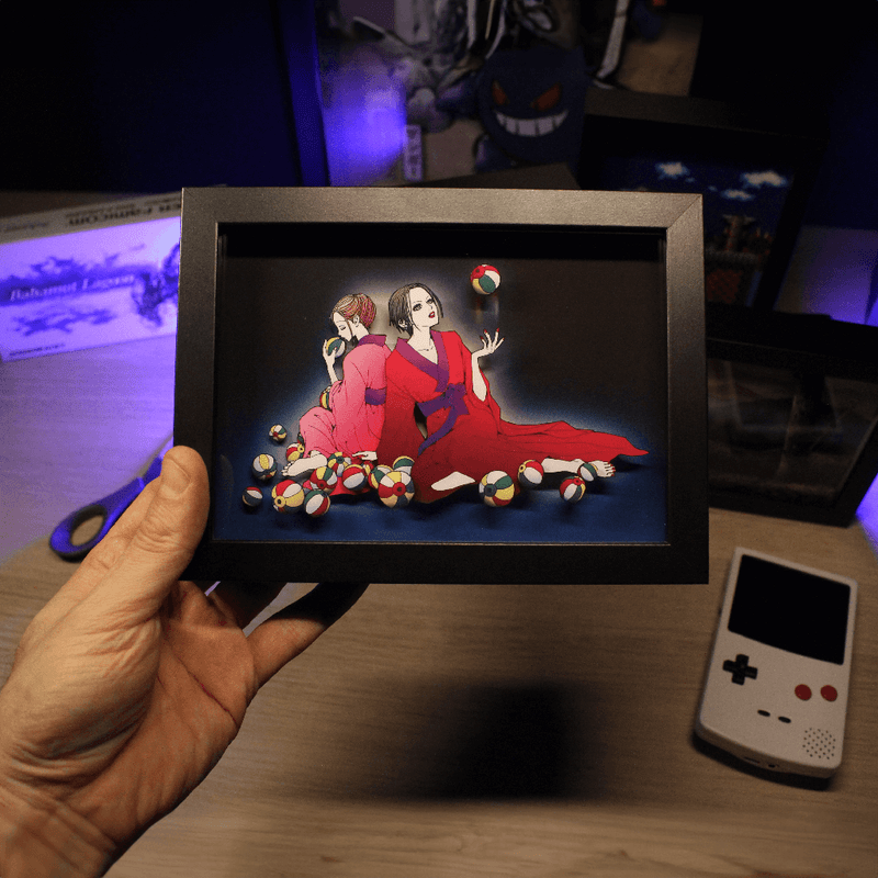 Dioramax - Cadre lumineux LED Nana | Déco Gaming-room | Tableau lumineux | Affiche jeux vidéo | Idée cadeau gamer | Retro-gaming
