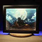 Dioramax - Cadre lumineux LED FF7 | Déco Gaming-room | Tableau lumineux | Affiche jeux vidéo | Idée cadeau gamer | Retro-gaming