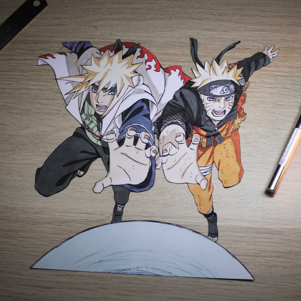 Dioramax - Cadre lumineux LED Naruto | Déco Gaming-room | Tableau lumineux | Affiche jeux vidéo | Idée cadeau gamer | Retro-gaming