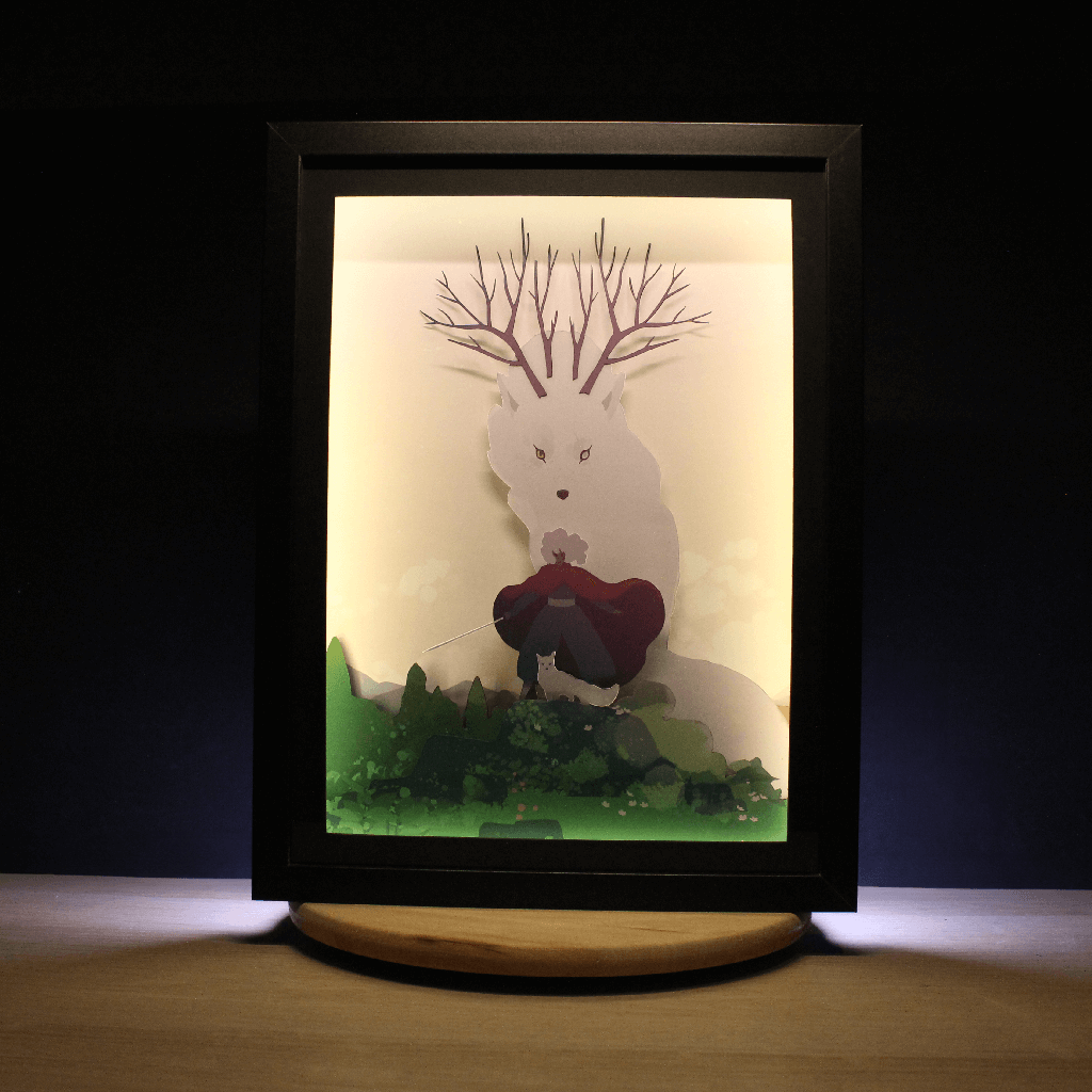 Dioramax - Cadre lumineux LED Neva | Déco Gaming-room | Tableau lumineux | Affiche jeux vidéo | Idée cadeau gamer | Retro-gaming