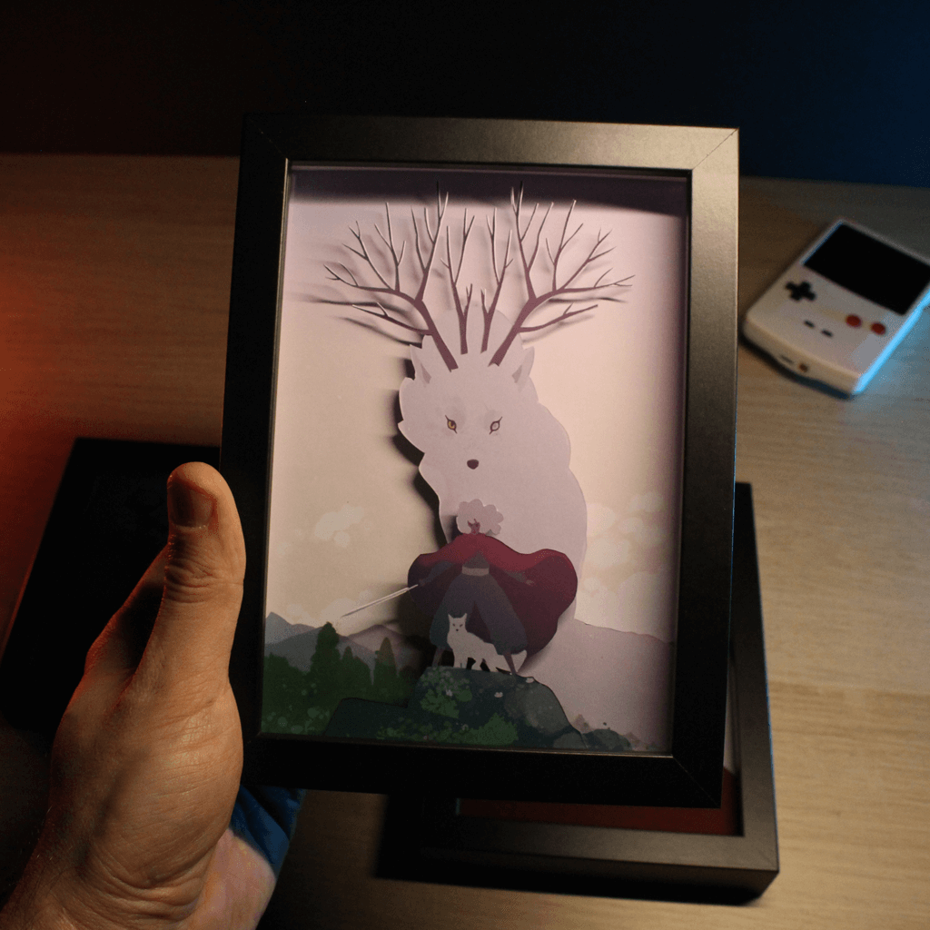 Dioramax - Cadre lumineux LED Neva | Déco Gaming-room | Tableau lumineux | Affiche jeux vidéo | Idée cadeau gamer | Retro-gaming