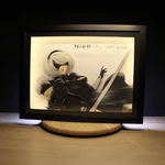 Cadre lumineux Nier, déco gaming room Nier, diorama Nier Automata