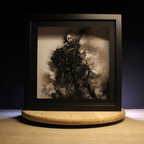 Dioramax - Cadre lumineux LED Nier Automata | Déco Gaming-room | Tableau lumineux | Affiche jeux vidéo | Idée cadeau gamer | Retro-gaming