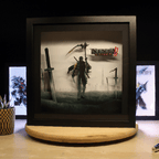 Dioramax - Cadre lumineux LED Ninja Gaiden 2 | Déco Gaming-room | Tableau Final Fantasy VII | Affiche jeux vidéo | Idée cadeau gamer | Retro-gaming