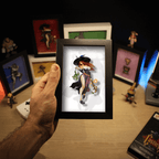 Dioramax - Cadre lumineux LED Dragon's crown | Déco Gaming-room | Tableau lumineux | Affiche jeux vidéo | Idée cadeau gamer | Retro-gaming