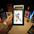 Dioramax - Cadre lumineux LED Ryu | Déco Gaming-room | Tableau lumineux | Affiche jeux vidéo | Idée cadeau gamer | Retro-gaming