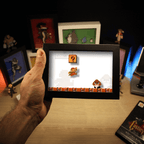 Dioramax - Cadre lumineux LED Super Mario | Déco Gaming-room | Tableau lumineux | Affiche jeux vidéo | Idée cadeau gamer | Retro-gaming