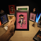 Dioramax - Cadre lumineux LED Dragon's crown | Déco Gaming-room | Tableau lumineux | Affiche jeux vidéo | Idée cadeau gamer | Retro-gaming