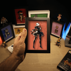 Dioramax - Cadre lumineux LED Nier | Déco Gaming-room | Tableau lumineux | Affiche jeux vidéo | Idée cadeau gamer | Retro-gaming