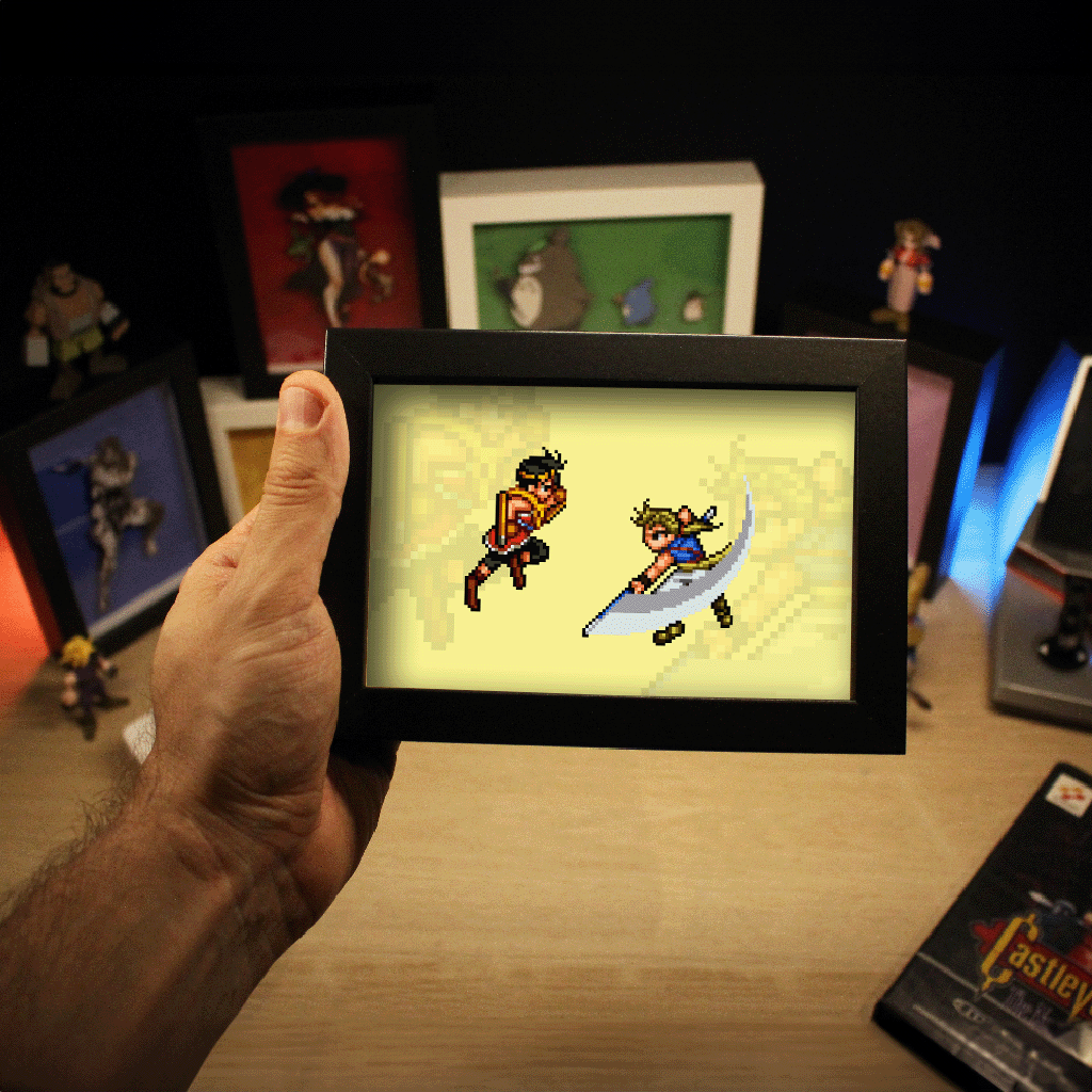 Dioramax - Cadre lumineux LED Suikoden 2| Déco Gaming-room | Tableau lumineux | Affiche jeux vidéo | Idée cadeau gamer | Retro-gaming