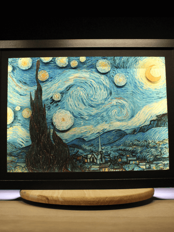 Dioramax - Cadre lumineux LED Super Van gogh| Déco Gaming-room | Tableau lumineux | Affiche jeux vidéo | Idée cadeau gamer | Retro-gaming