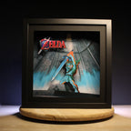 Dioramax - Cadre lumineux LED Zelda Ocarina | Déco Gaming-room | Tableau lumineux | Affiche jeux vidéo | Idée cadeau gamer | Retro-gaming