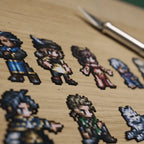 Dioramax - Cadre lumineux LED Octopath Travellers | Déco Gaming-room | Tableau lumineux | Affiche jeux vidéo | Idée cadeau gamer | Retro-gaming