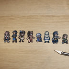 Dioramax - Cadre lumineux LED Octopath Travellers | Déco Gaming-room | Tableau lumineux | Affiche jeux vidéo | Idée cadeau gamer | Retro-gaming