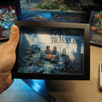 Dioramax - Cadre lumineux LED Octopath Travellers | Déco Gaming-room | Tableau lumineux | Affiche jeux vidéo | Idée cadeau gamer | Retro-gaming