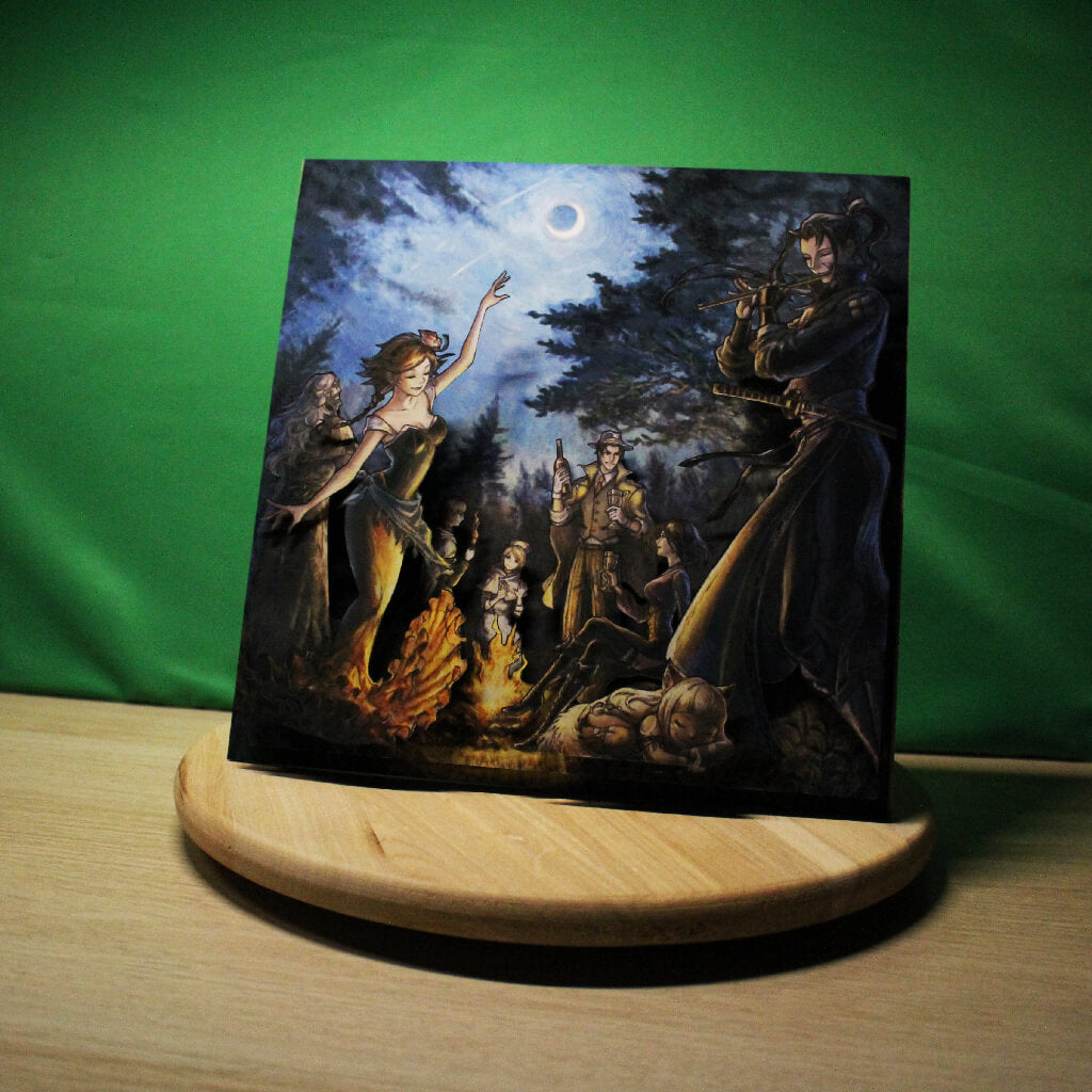 Dioramax - Cadre lumineux LED Octopath travellers 2 | Déco Gaming-room | Tableau lumineux | Affiche jeux vidéo | Idée cadeau gamer | Retro-gaming