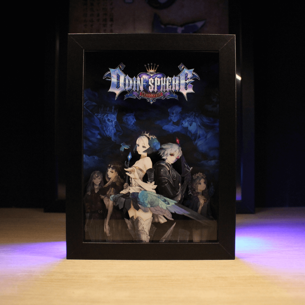 Dioramax - Cadre lumineux LED Odin Sphere | Déco Gaming-room | Tableau lumineux | Affiche jeux vidéo | Idée cadeau gamer | Retro-gaming