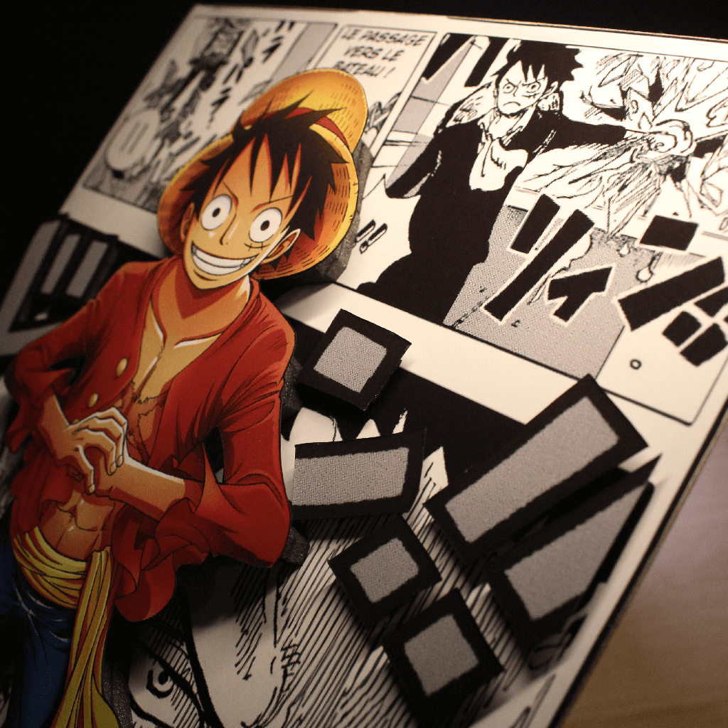 Dioramax - Cadre lumineux LED One Piece | Déco Gaming-room | Tableau lumineux | Affiche jeux vidéo | Idée cadeau gamer | Retro-gaming
