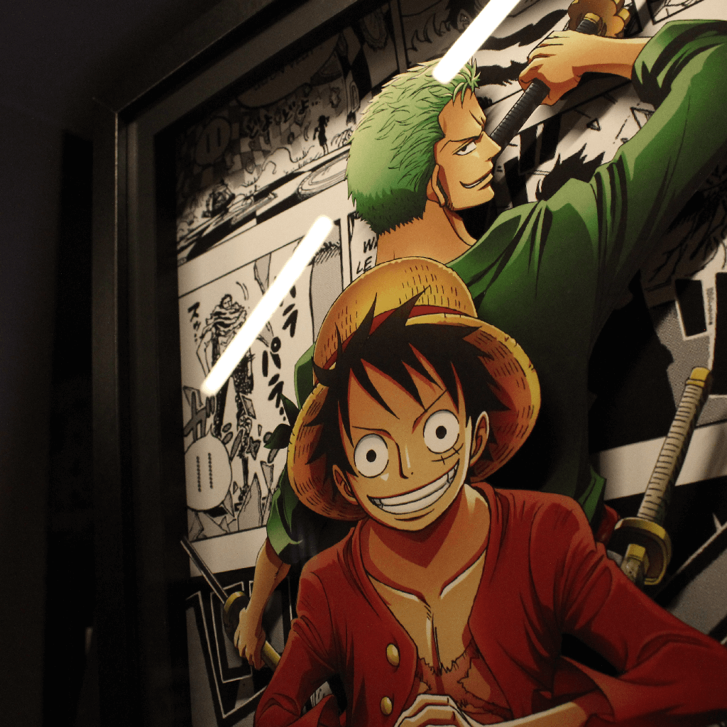 Dioramax - Cadre lumineux LED One Piece | Déco Gaming-room | Tableau lumineux | Affiche jeux vidéo | Idée cadeau gamer | Retro-gaming