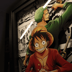 Dioramax - Cadre lumineux LED One Piece | Déco Gaming-room | Tableau lumineux | Affiche jeux vidéo | Idée cadeau gamer | Retro-gaming