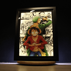 Dioramax - Cadre lumineux LED One Piece | Déco Gaming-room | Tableau lumineux | Affiche jeux vidéo | Idée cadeau gamer | Retro-gaming