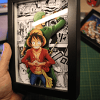 Dioramax - Cadre lumineux LED One Piece | Déco Gaming-room | Tableau lumineux | Affiche jeux vidéo | Idée cadeau gamer | Retro-gaming
