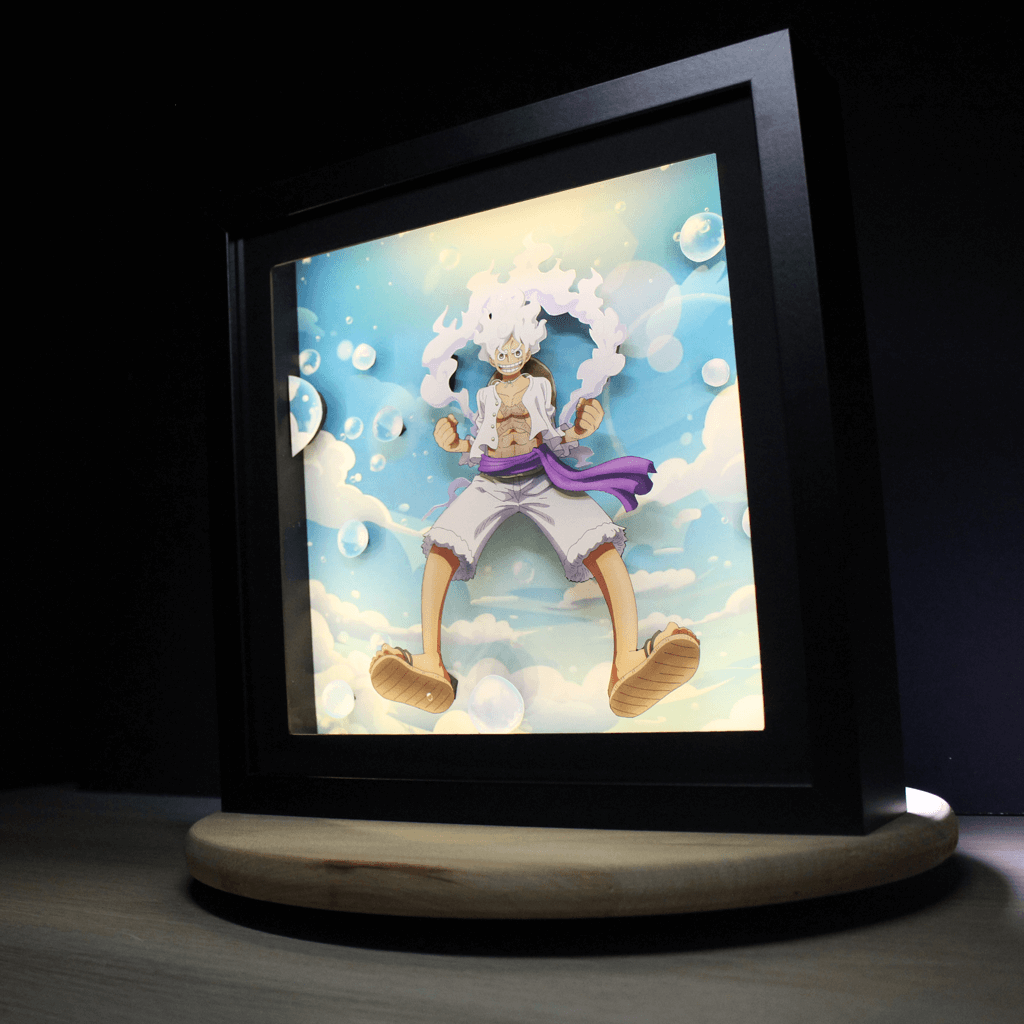 Dioramax - Cadre lumineux LED One Piece | Déco Gaming-room | Tableau lumineux | Affiche jeux vidéo | Idée cadeau gamer | Retro-gaming