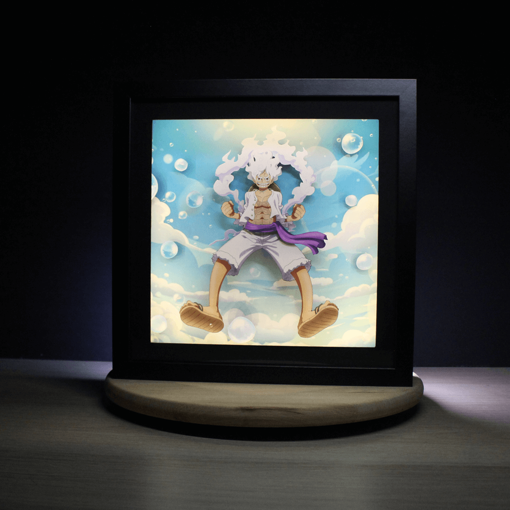 Dioramax - Cadre lumineux LED One Piece | Déco Gaming-room | Tableau lumineux | Affiche jeux vidéo | Idée cadeau gamer | Retro-gaming