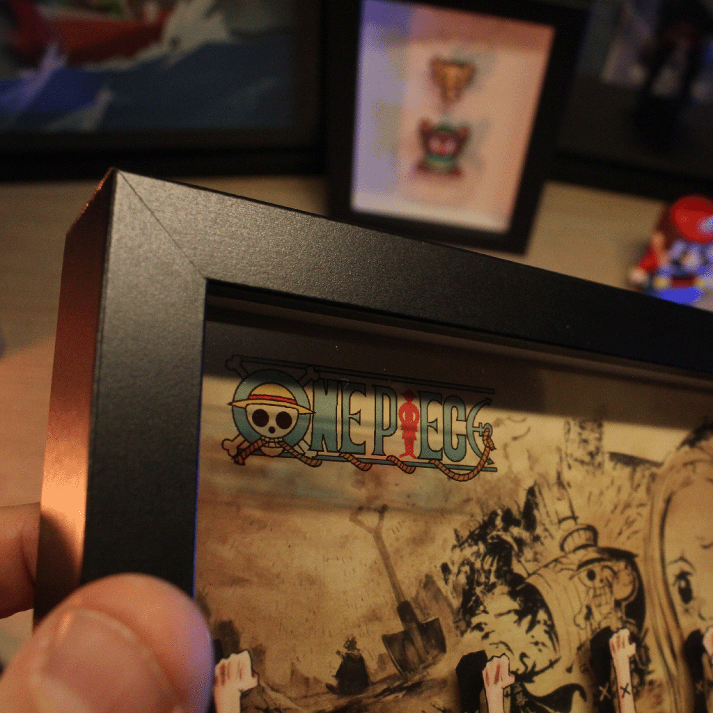 Dioramax - Cadre lumineux One piece| Déco Gamingroom | Tableau Lumineux Affiche jeux vidéo | Idée cadeau 