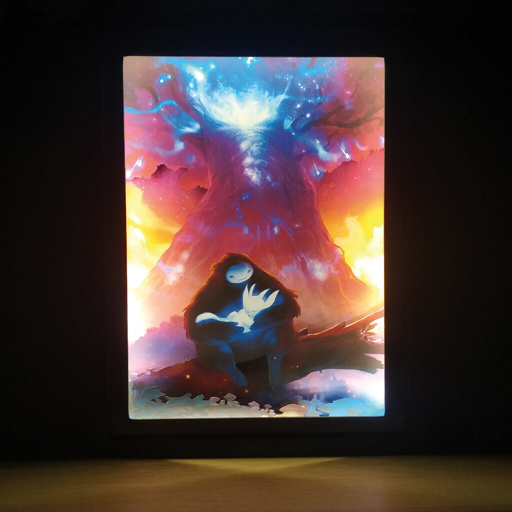 Dioramax - Cadre lumineux LED Ori | Déco Gaming-room | Tableau lumineux | Affiche jeux vidéo | Idée cadeau gamer | Retro-gaming