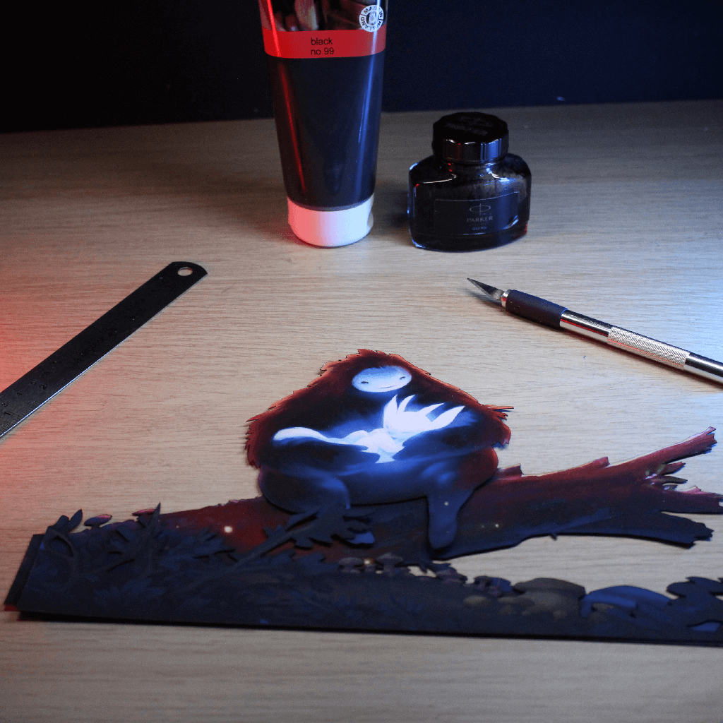 Dioramax - Cadre lumineux LED Ori | Déco Gaming-room | Tableau lumineux | Affiche jeux vidéo | Idée cadeau gamer | Retro-gaming