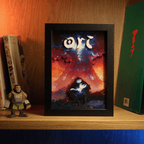Dioramax - Cadre lumineux LED Ori | Déco Gaming-room | Tableau lumineux | Affiche jeux vidéo | Idée cadeau gamer | Retro-gaming