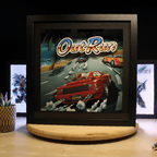 Dioramax - Cadre lumineux LED Out Run Déco Gaming-room | Tableau Out Run| Affiche jeux vidéo | Idée cadeau gamer | Retro-gaming