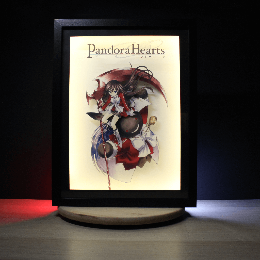 Dioramax - Cadre lumineux LED Pandora Hearts | Déco Gaming-room | Tableau lumineux | Affiche jeux vidéo | Idée cadeau gamer | Retro-gaming