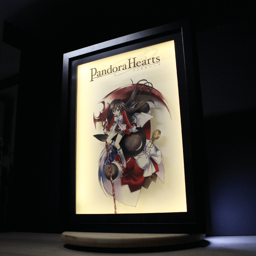 Dioramax - Cadre lumineux LED Pandora Hearts | Déco Gaming-room | Tableau lumineux | Affiche jeux vidéo | Idée cadeau gamer | Retro-gaming