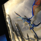 Dioramax - Cadre lumineux LED Panzer Dragoon | Déco Gaming-room | Tableau lumineux | Affiche jeux vidéo | Idée cadeau gamer | Retro-gaming