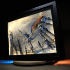 Dioramax - Cadre lumineux LED Panzer Dragoon | Déco Gaming-room | Tableau lumineux | Affiche jeux vidéo | Idée cadeau gamer | Retro-gaming