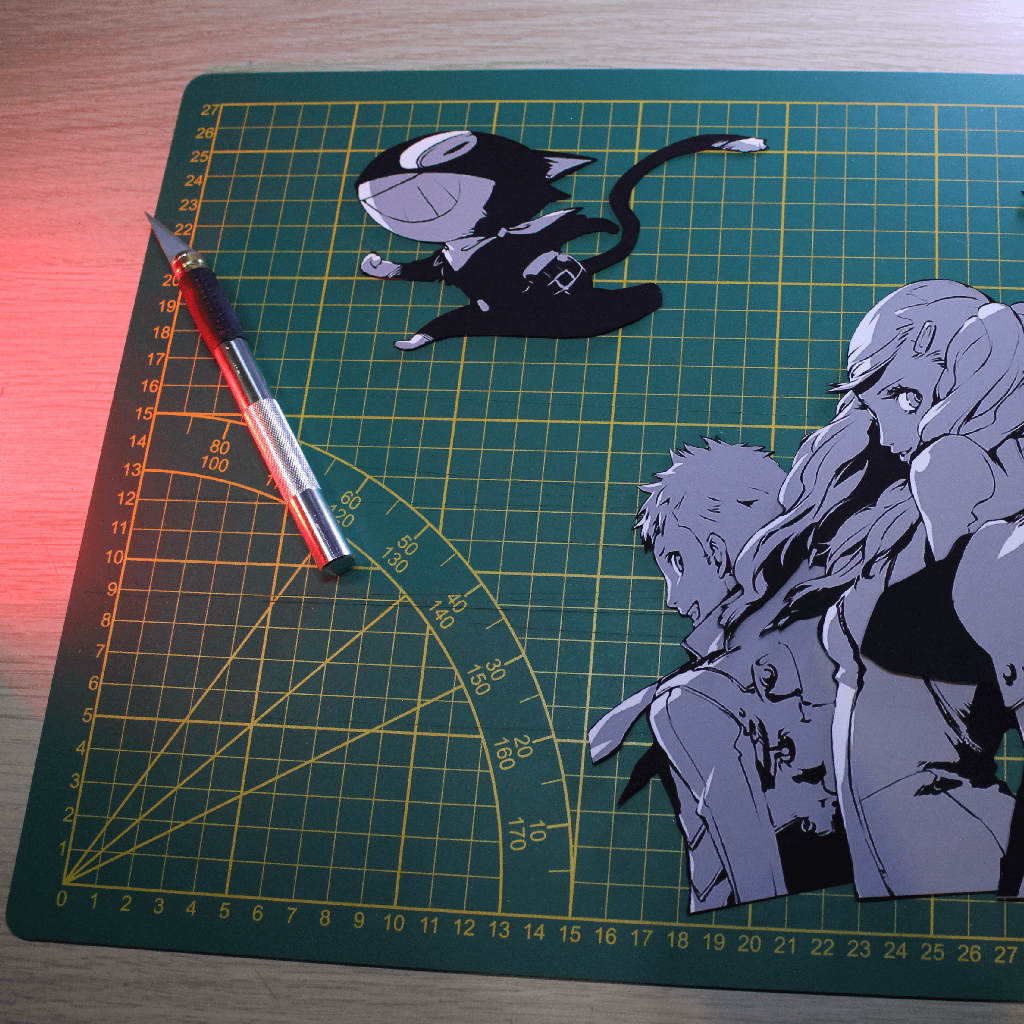 Dioramax - Cadre lumineux LED Persona 5 | Déco Gaming-room | Tableau lumineux | Affiche jeux vidéo | Idée cadeau gamer | Retro-gaming