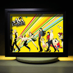 Dioramax - Cadre lumineux LED Persona 4 | Déco Gaming-room | Tableau lumineux | Affiche jeux vidéo | Idée cadeau gamer | Retro-gaming