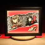Dioramax - Cadre lumineux LED Persona 5 | Déco Gaming-room | Tableau lumineux | Affiche jeux vidéo | Idée cadeau gamer | Retro-gaming