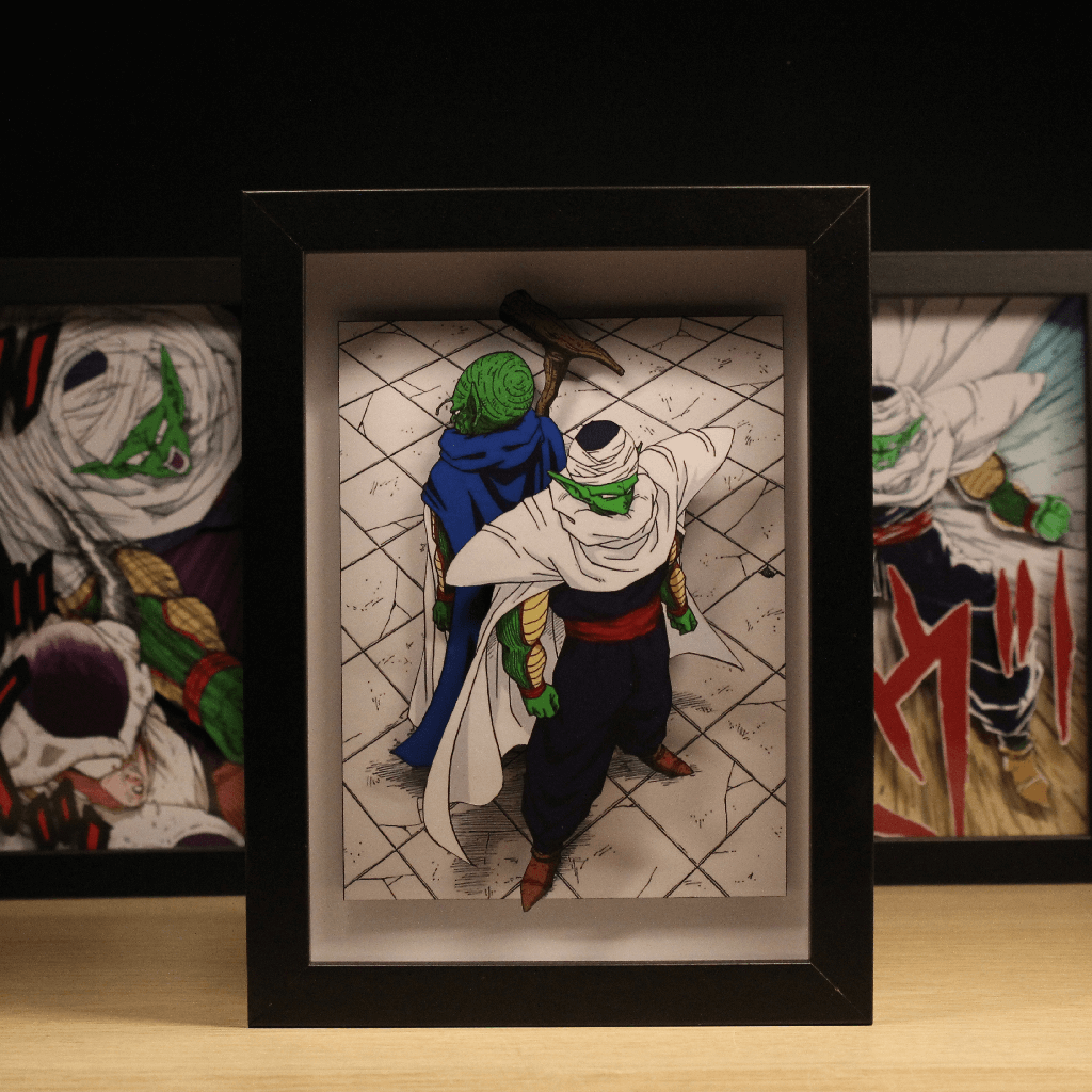 Dioramax - Cadre lumineux LED DBZ | Déco Gaming-room | Tableau lumineux | Affiche jeux vidéo | Idée cadeau gamer | Retro-gaming