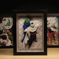 Dioramax - Cadre lumineux LED DBZ | Déco Gaming-room | Tableau lumineux | Affiche jeux vidéo | Idée cadeau gamer | Retro-gaming